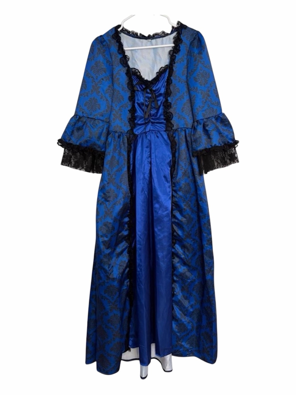 Blue Renaissance Victorian Costume Dress Small Gothic Medieval Ball Gown